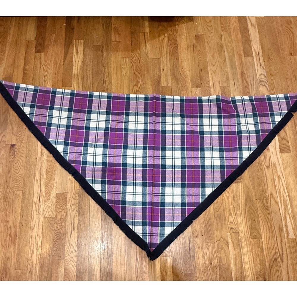 Vintage‎ Plaid Shawl LAIRD PORTCH OF SCOTLAND 100% Wool Fringed Scarf Wrap